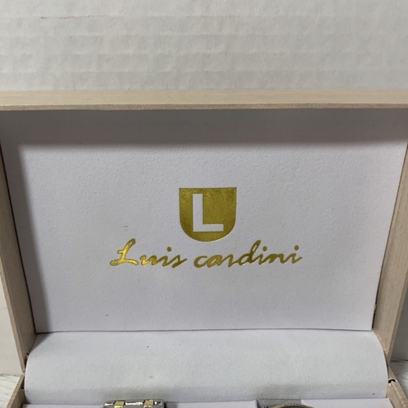 Luis Cardini His and Her Silver/Gold Tone Metal Link Stylish set of 2 Watches main image 5